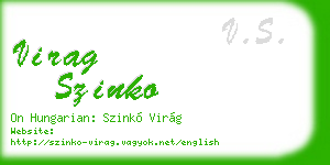 virag szinko business card